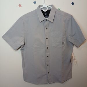Spyder Men’s Short Sleeve Button-Up Shirt – Size Small